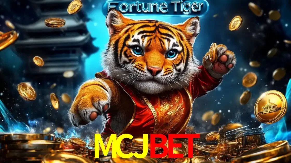 Imagem promocional do jogo de slot Fortune Tiger, com um tigre majestoso em traje tradicional cercado por uma fortuna em moedas de ouro, disponível agora no cassino MCJBET.